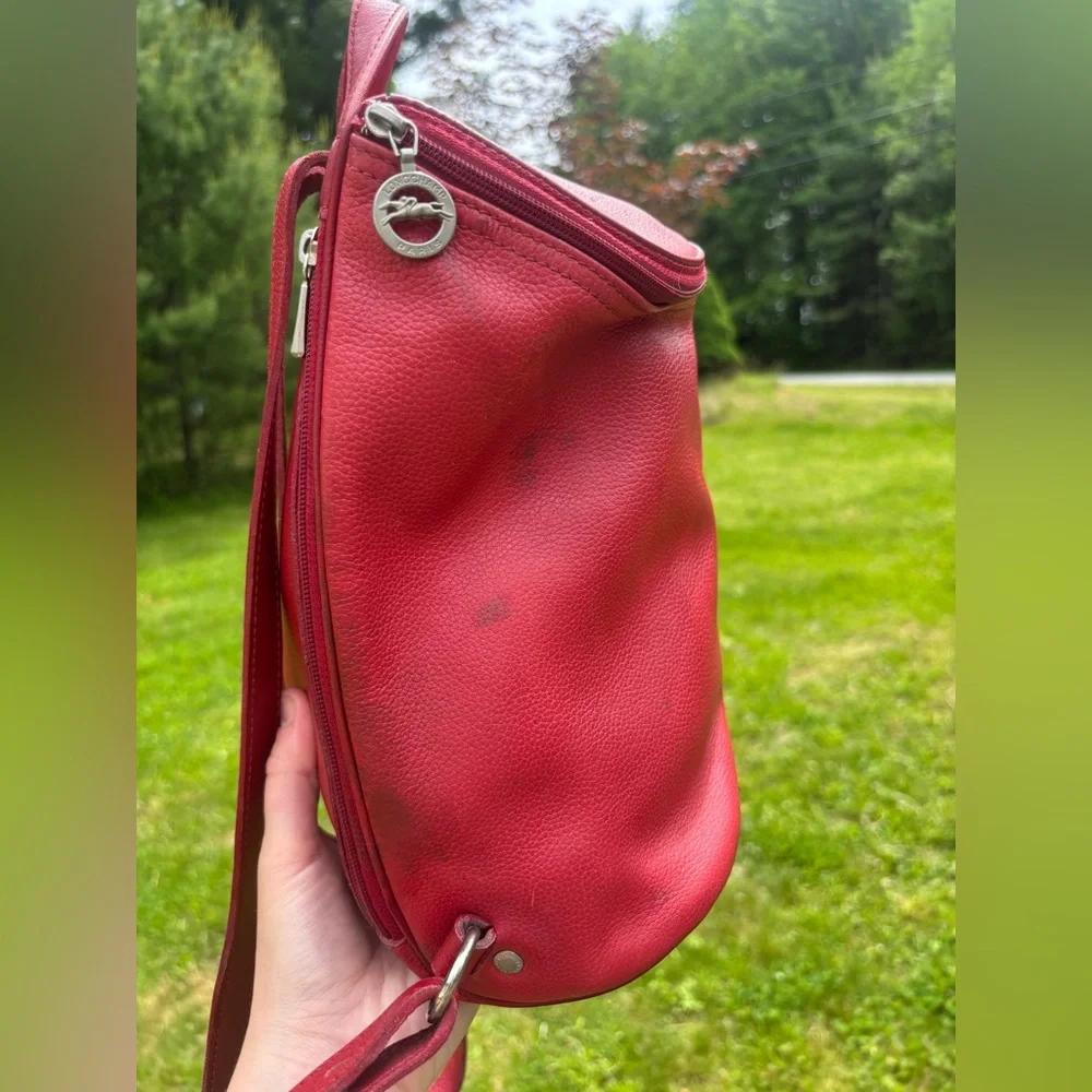 Longchamp Leather Red Mini-Backpack - Picture 10 of 16